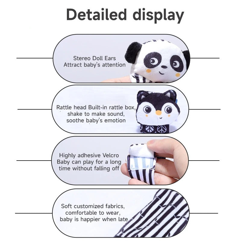 Set Calcetines Y Pulseras De Estimulación Sonajero Para Bebé