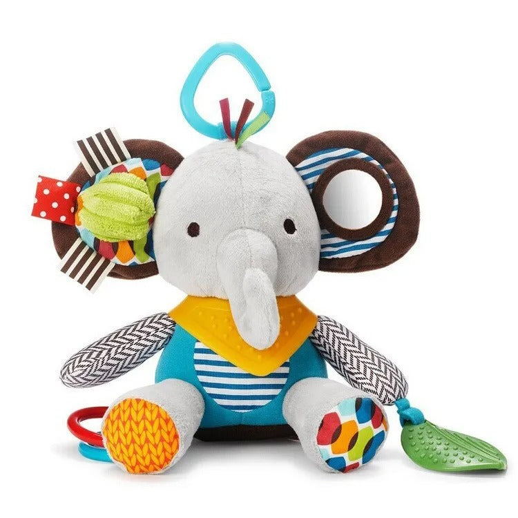 Móvil Coche Peluche Animalitos Sensorial sonajero con mordedor para bebé