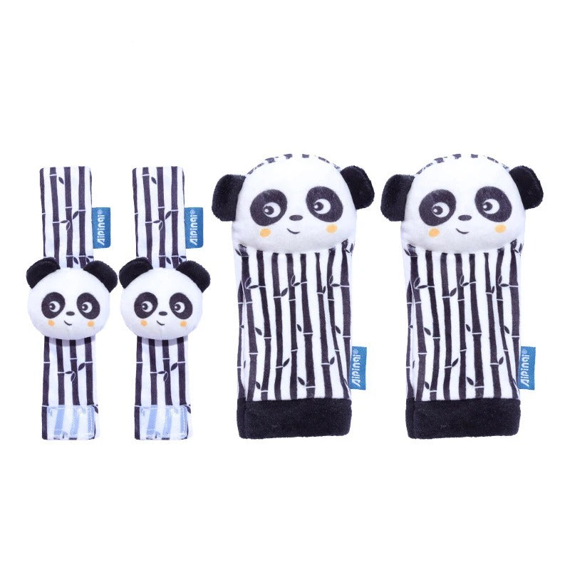 Set Calcetines Y Pulseras De Estimulación Sonajero Para Bebé