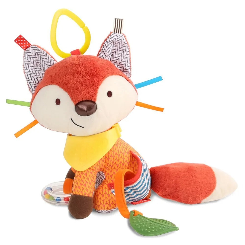 Móvil Coche Peluche Animalitos Sensorial sonajero con mordedor para bebé