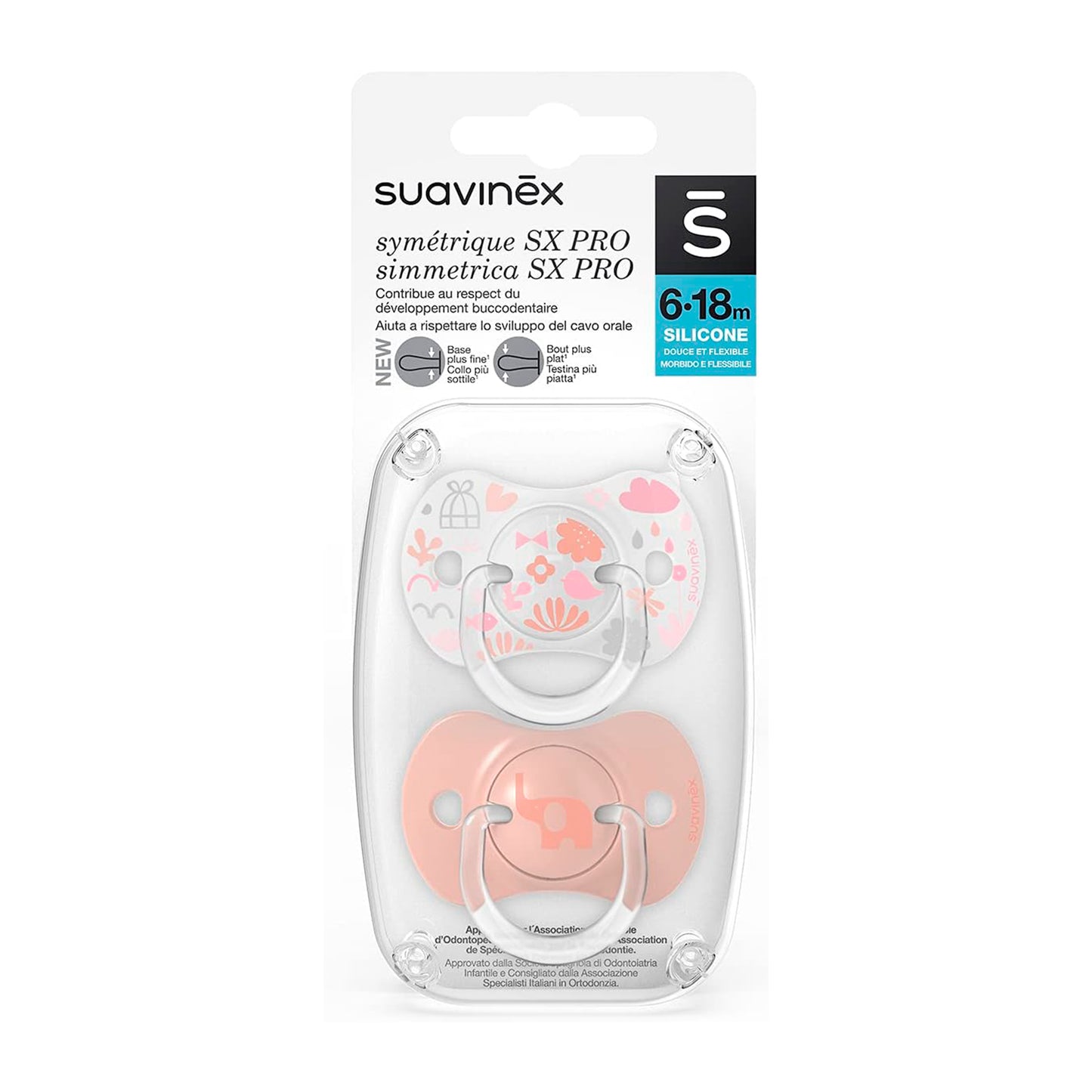 Pack de 2 Chupetes Memories con Tetina Fisiológica de Silicona SX Pro 6-18 meses