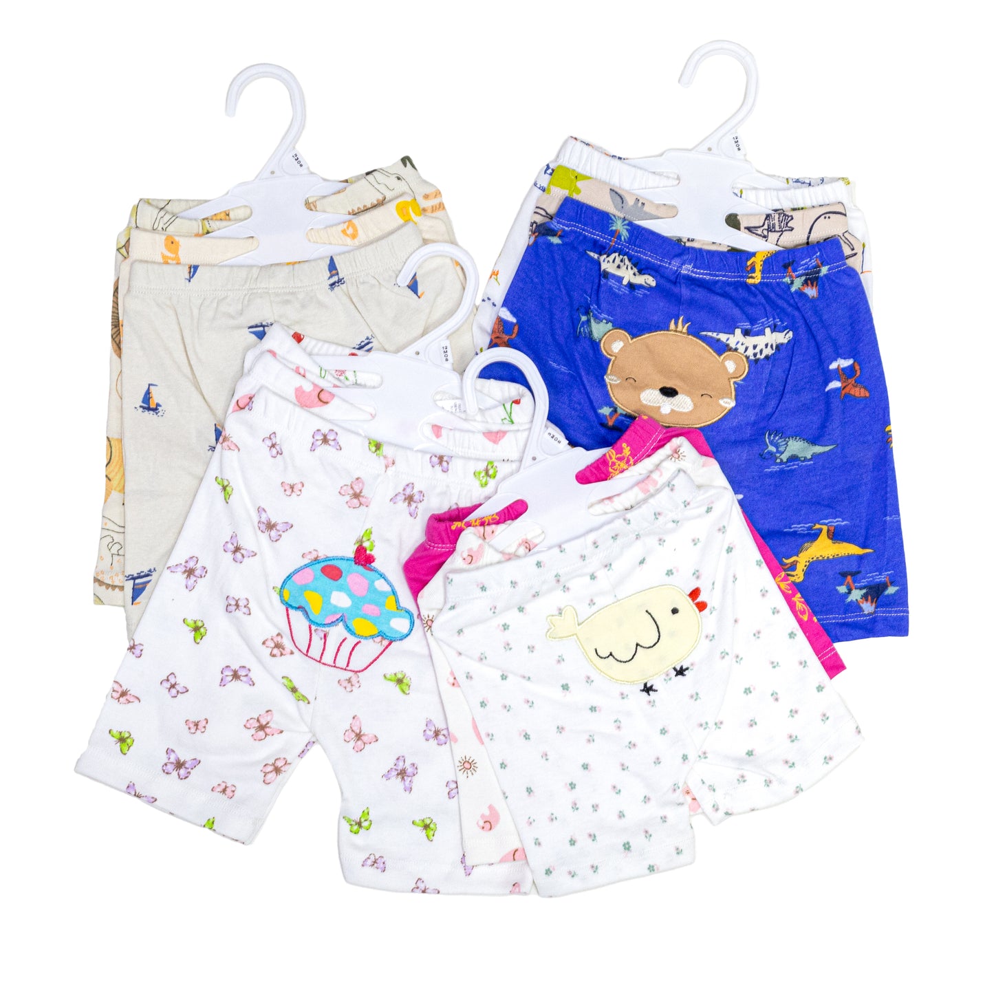 Pack 3 Shorts Pantalón Corto Bebé 0-3 a 9-12 meses