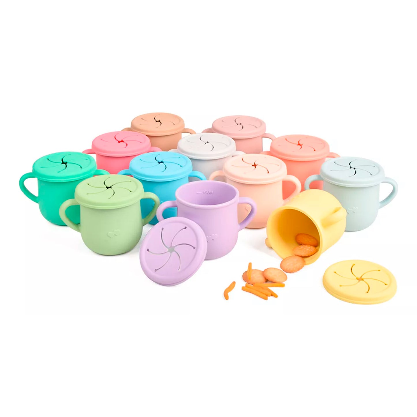 Porta Snacks y Fruta Taza De Silicona para Bebé