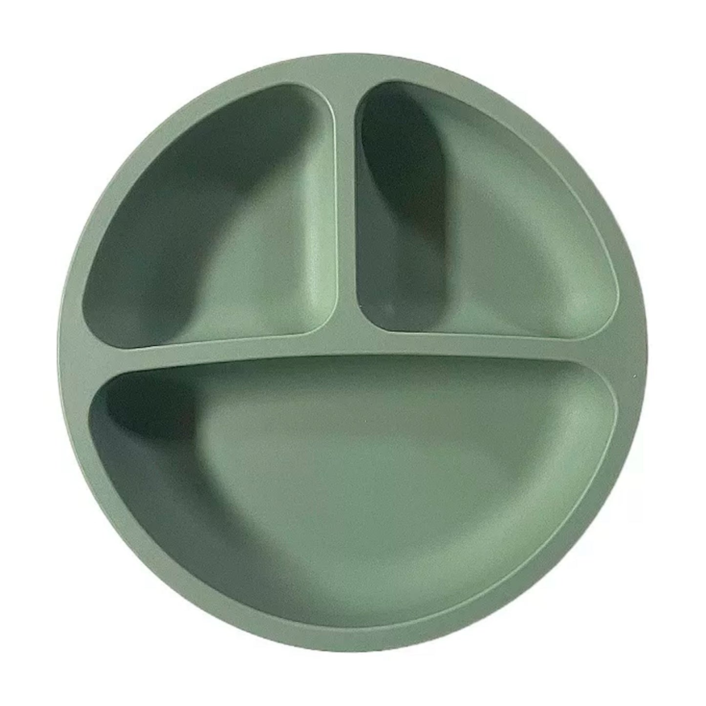Plato Silicona Dividido De Alimentación con ventosas