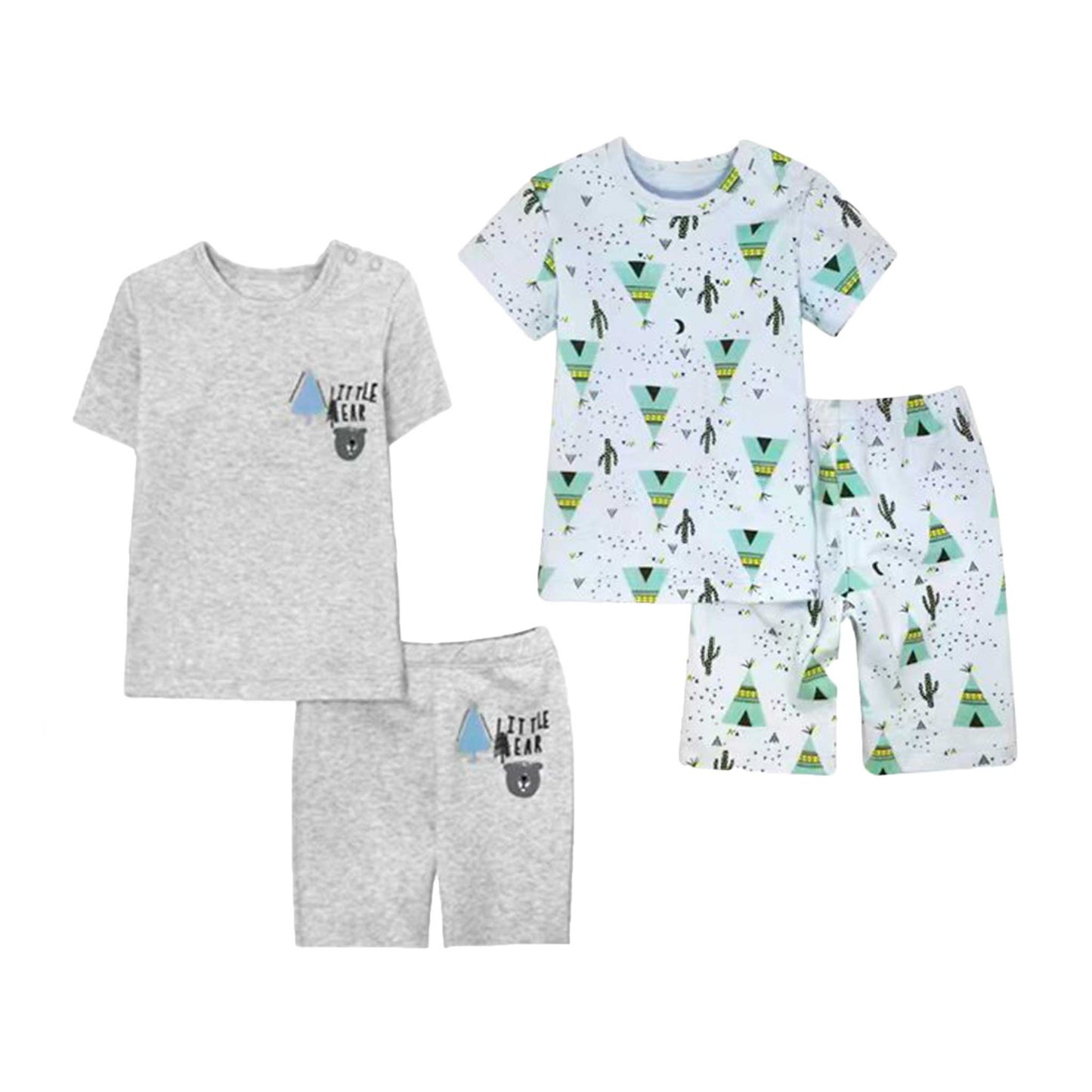 Pack 2 Pijamas Cortos De 2 Piezas Algodón Bebé 6-9 a 24-36 Meses