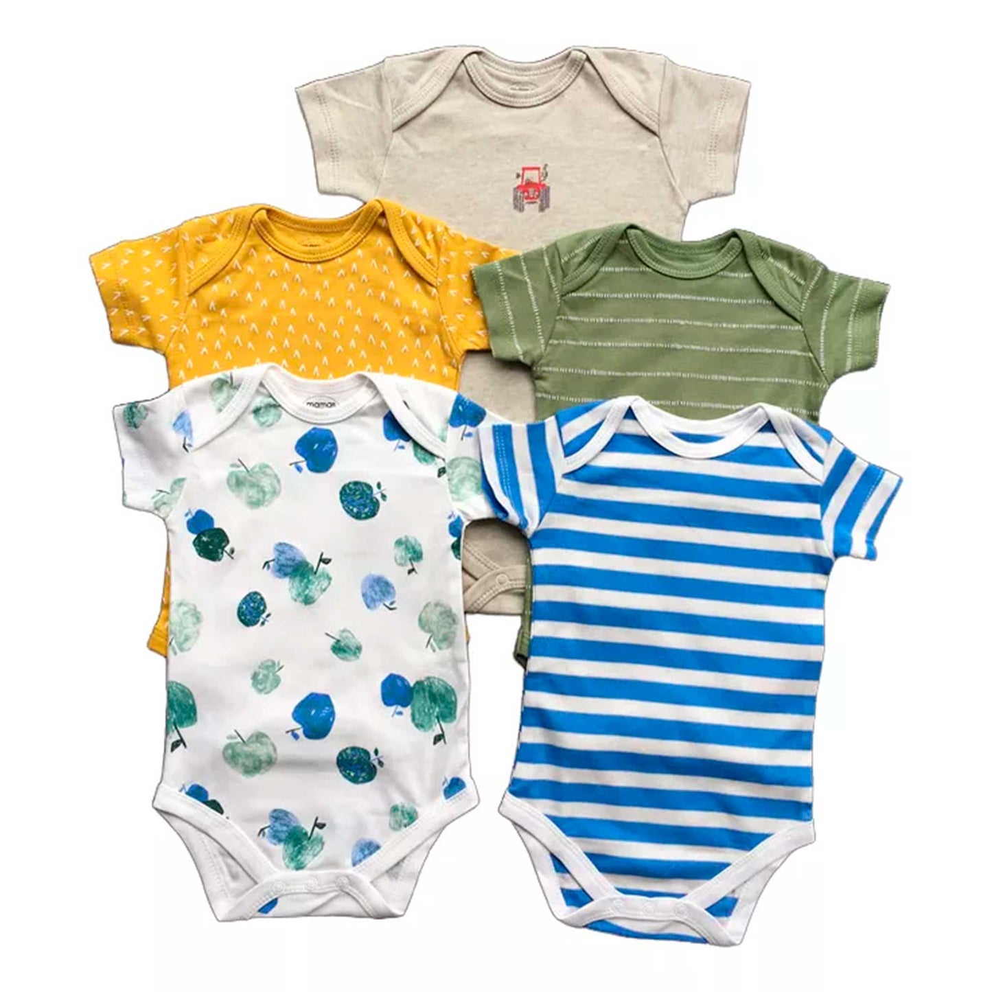 Pack 5 Bodys de Algodón con Manga Corta Bebé 3-6 a 18-24 meses