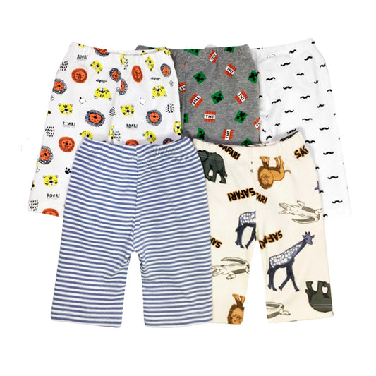 Pack 5 Shorts Pantalones Cortos Algodón Bebé 6-9 a 24-36 Meses