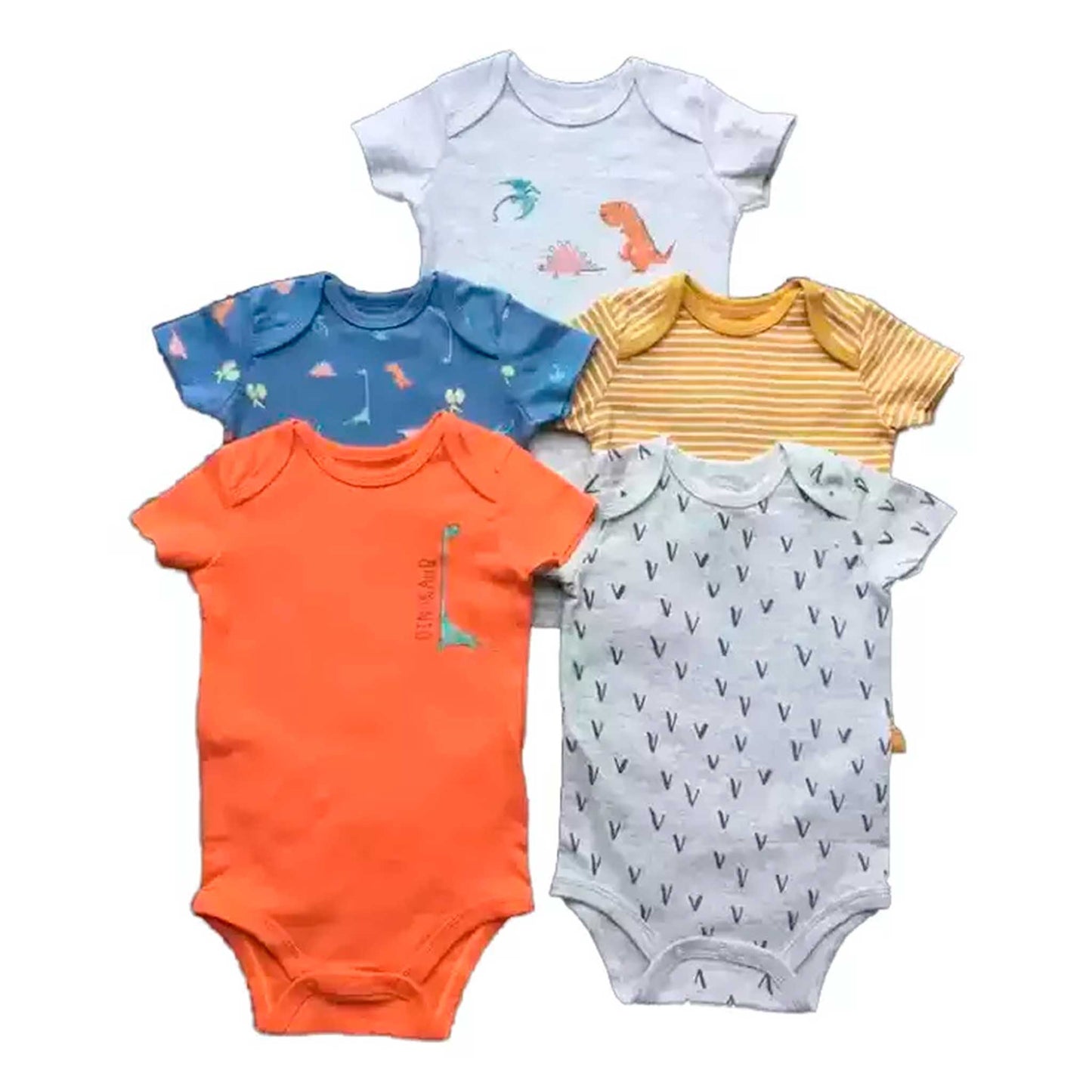 Pack 5 Bodys de Algodón con Manga Corta Bebé 3-6 a 18-24 meses