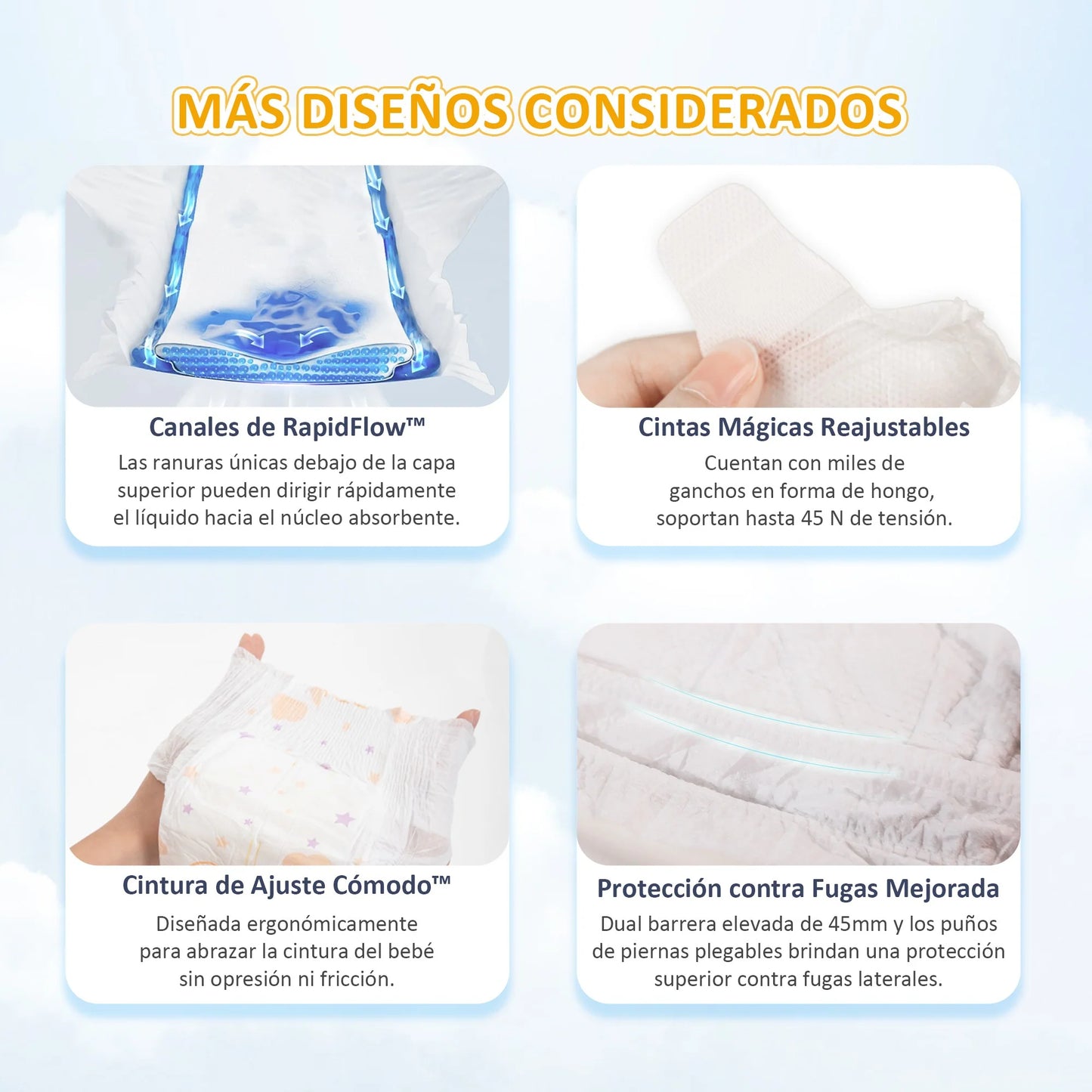 Pañales Bebé Premium Dulce noche Talla P 60und Aiwibi