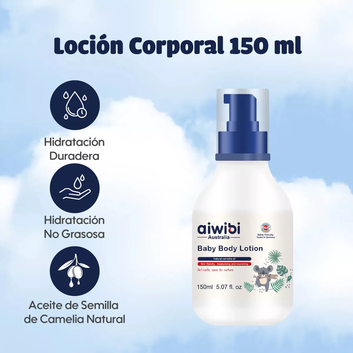 Loción Corporal Para Bebés 150ml Aiwibi