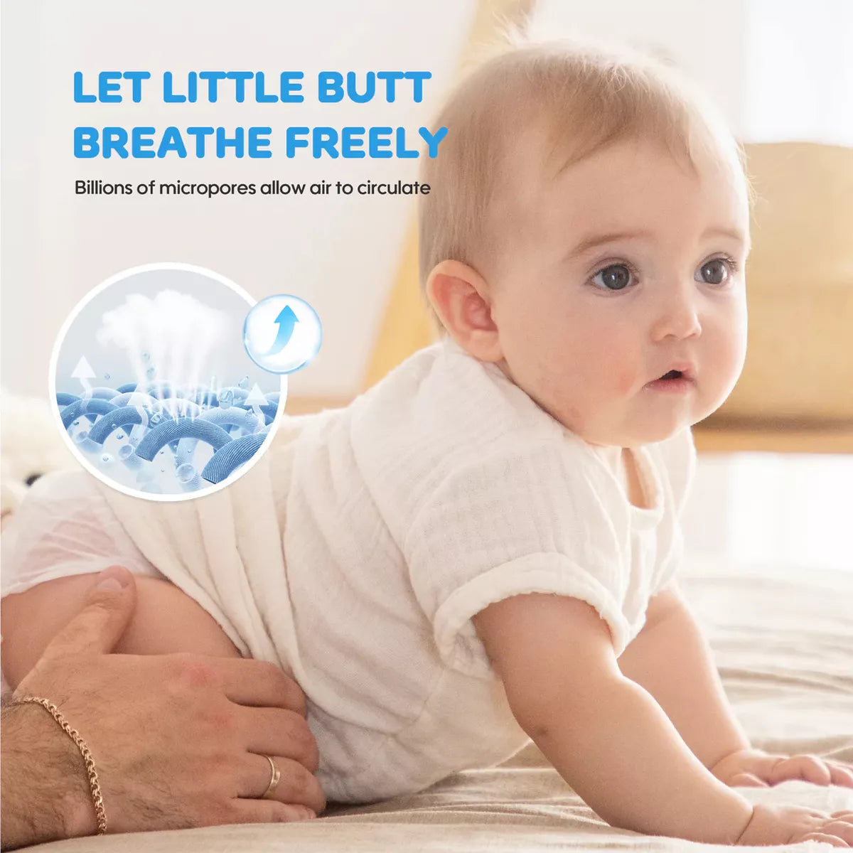 Pañales Bebé Premium Ultra Suave Talla M 30und Aiwibi