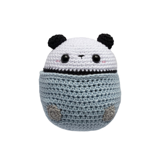 Peluche De Apego Amirugumi Tejido A Mano Crochet Oso Panda