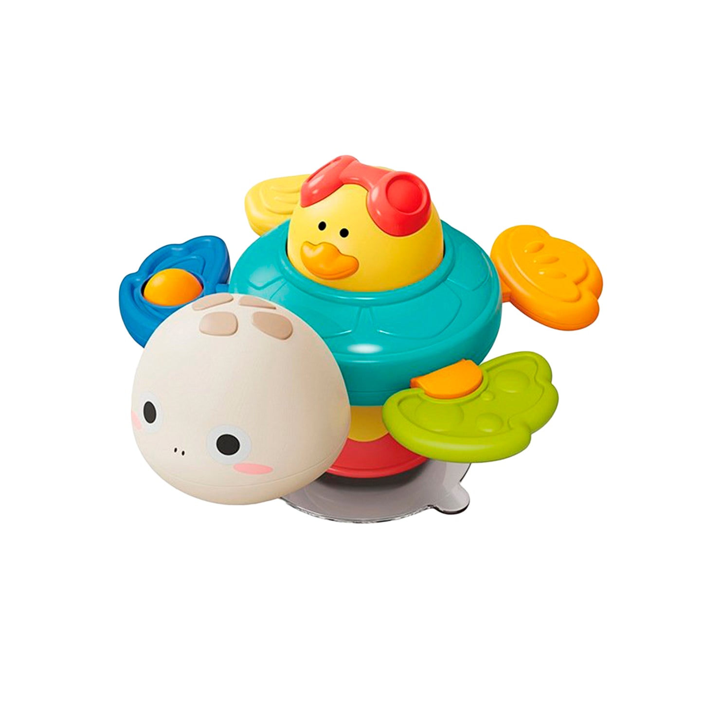 Juguete Spinner Tortuga para Bebés con Succión y Sonido